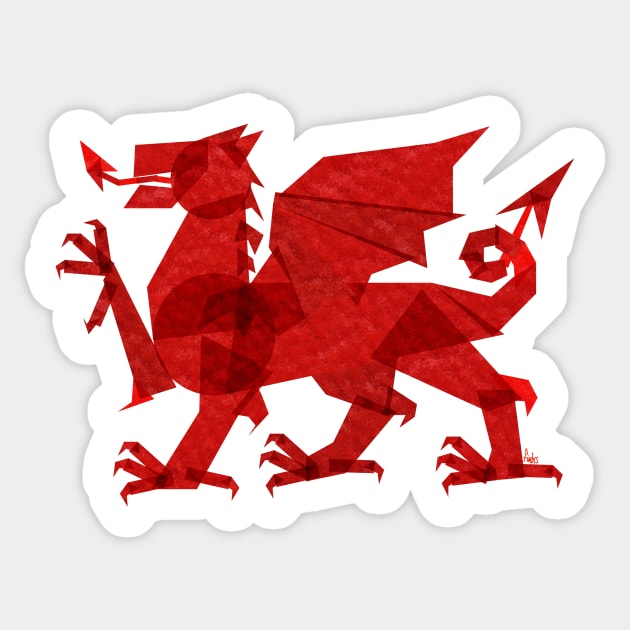 Red Dragon Sticker by fimbis